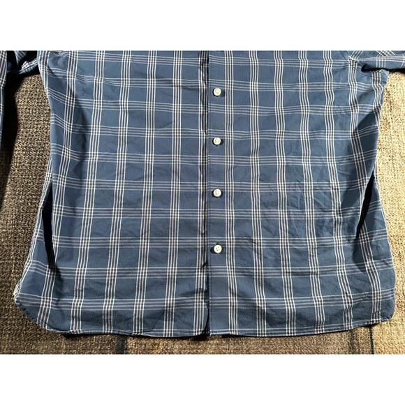 Van Heusen Never Tuck Slim Fit Shirt 16-16.5 Large Button Up Long Sleeve - Picture 3 of 6